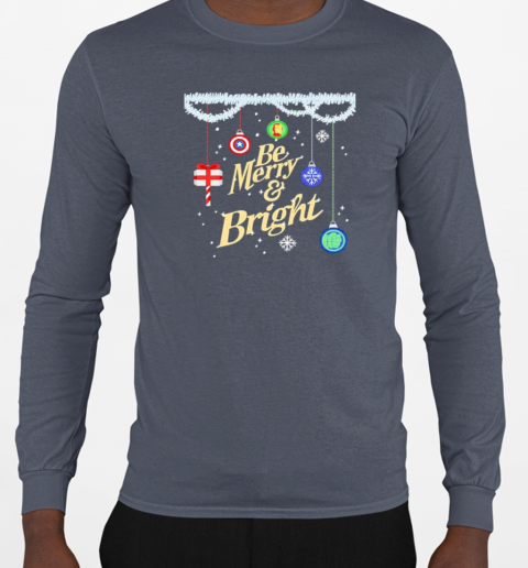 Be merry and bright holiday Christmas T-Shirt Long Sleeved T-shirt 