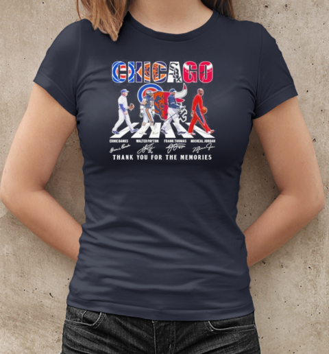 Chicago Cubs Chicago Bears Chicago Bulls Proud Thank You For The Memories Walking Signatures 2024 T-Shirt Classic Women's T-shirt