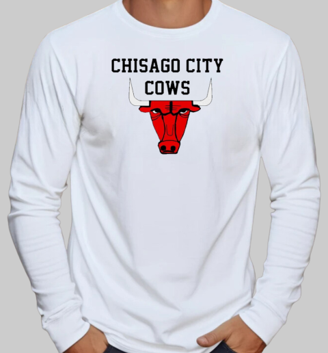 Chisago City Cows logo T-Shirt Long Sleeved T-shirt 