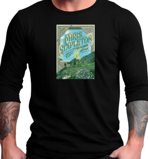 Chris Stapleton At 3Arena In Dublin, IE On Oct 20 2024 Tour T-Shirt Long Sleeved T-shirt 