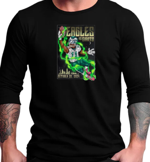 Eagles Vs Giants MetLife Stadium In East Rutherford, NJ October 20 2024 T-Shirt Long Sleeved T-shirt 