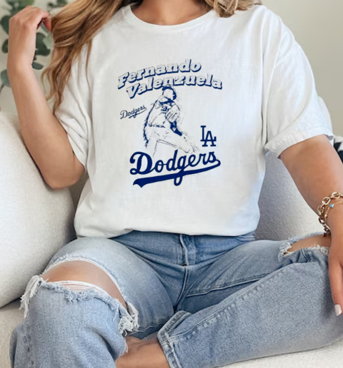 Fernando Valenzuela Los Angeles Dodgers Pitch T-Shirt Classic Women's T-shirt