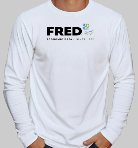 Fred Economic Data since 1991 T-Shirt Long Sleeved T-shirt 