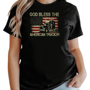 God Bless The American Trucker T-Shirt Classic Women's T-shirt