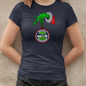 Grinch Hand Holding Seattle Seahawks Christmas T-Shirt Classic Women's T-shirt