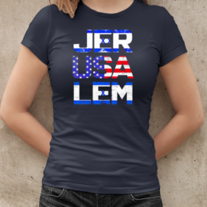 Jerusalem Israel Flag and US Flag T-Shirt Classic Women's T-shirt