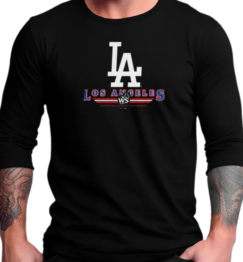 Los Angeles Dodgers Logo WS 2024 National League Champions T-Shirt Long Sleeved T-shirt 