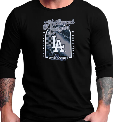 Los Angeles Dodgers WS 2024 National League Champions Tri Blend T-Shirt Long Sleeved T-shirt 