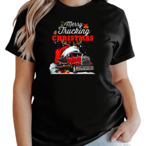 Merry Truckin Christmas Trucker T-Shirt Classic Women's T-shirt