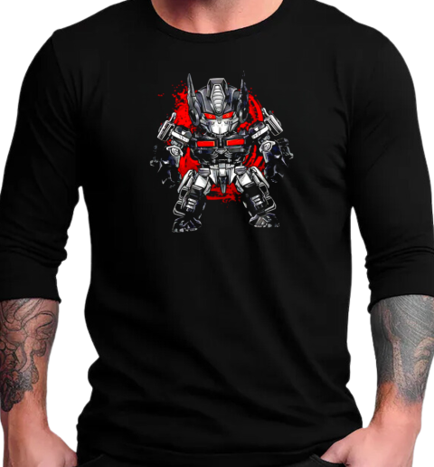 Nemesis Prime Transformers Chibi Nemesis retro T-Shirt Long Sleeved T-shirt 