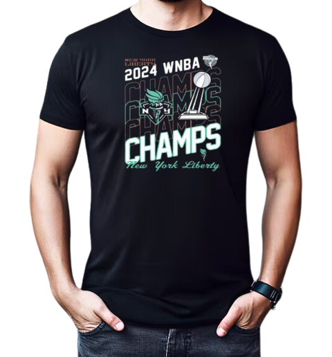 New York Liberty 2024 WNBA Finals Champions Blackwash T-Shirt