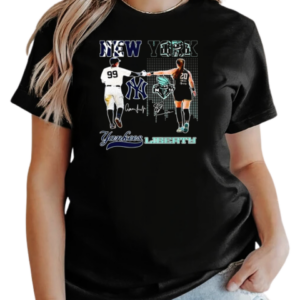 New York Yankees Aaron Judge New York Liberty Sabrina Ionescu Signatures 2024 T-Shirt Classic Women's T-shirt