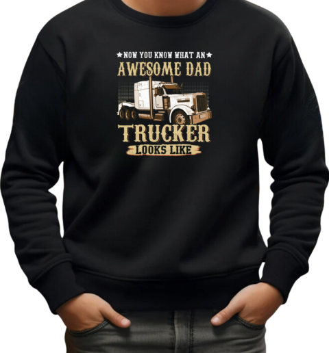 Now You Know What An Awesome Dad Trucker Looks Like T-Shirt Unisex Sweatshirt