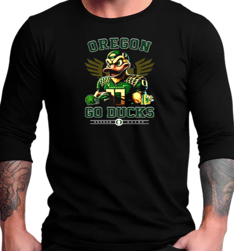 Oregon Ducks Go Ducks Mascot S T-Shirt Long Sleeved T-shirt 