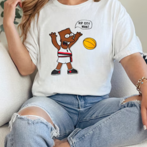 Rip City Man Basketball Player Bart Simpson T-Shirt Classic Women's T-shirt