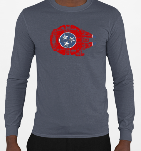 Tennessee Flag And The Millennium Falcon T-Shirt Long Sleeved T-shirt 