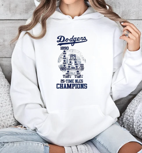 The Dodgers 25 Time NLCS Champions T-Shirt Unisex Hoodie