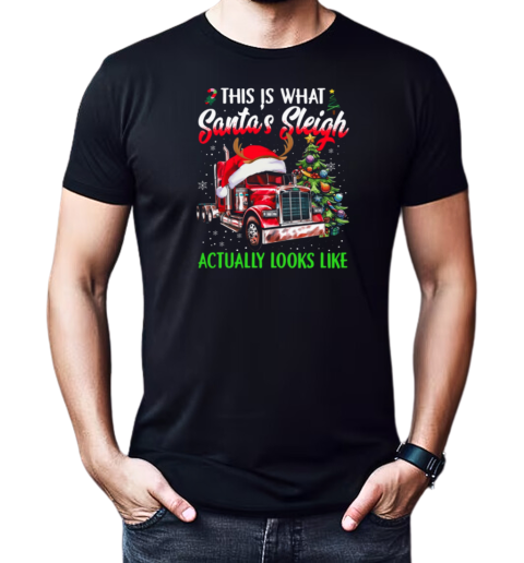 This Is What Santa's Sleigh Actually Looks Like Funny Christmas Trucker T-Shirt