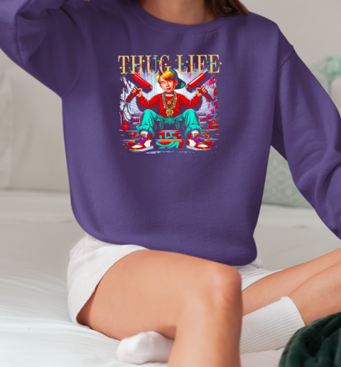 Thug Life Christmas Movies Home Alone Kevin T-Shirt Unisex Sweatshirt