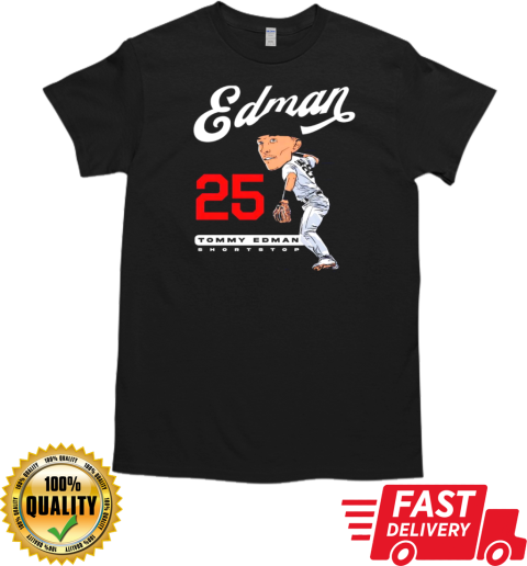 Tommy Edman #25 MLBPA Los Angeles Dodger caricature T-Shirt