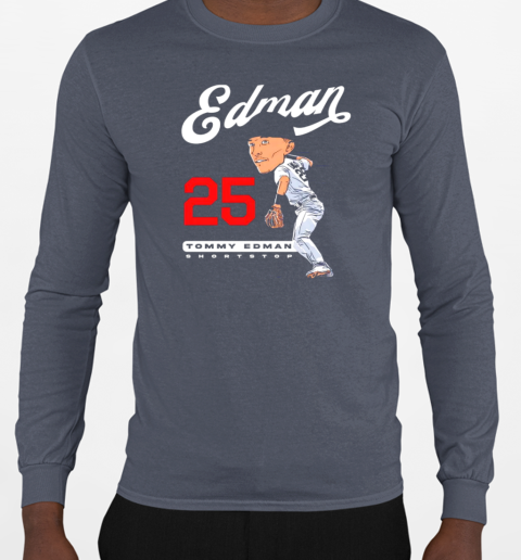 Tommy Edman #25 MLBPA Los Angeles Dodger caricature T-Shirt Long Sleeved T-shirt 