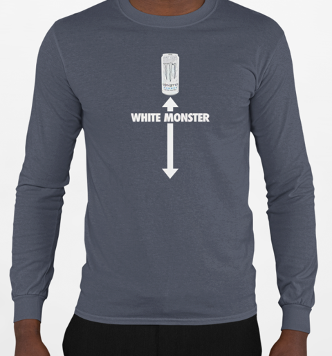 White Monster T-Shirt Long Sleeved T-shirt 