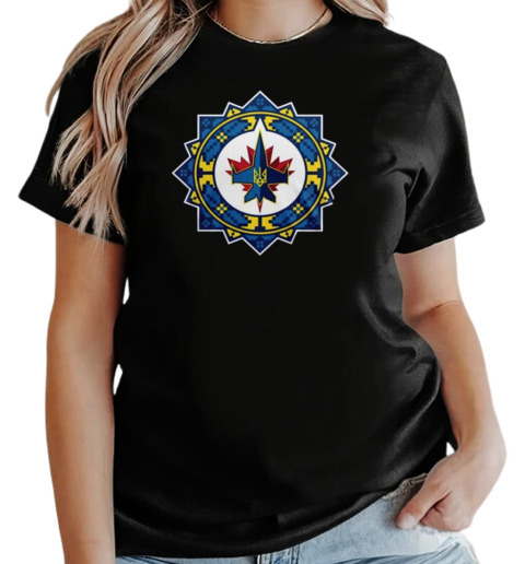 Winnipeg Jets Ukrainian Heritage Night 2025 T-Shirt Classic Women's T-shirt