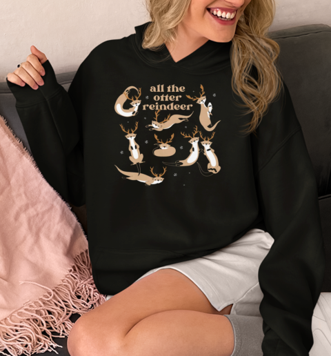 All The Otter Reindeer  Unisex Hoodie