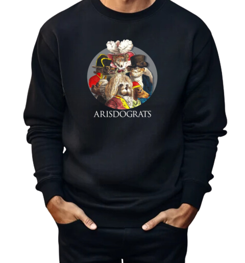 Arisdograts Funny Vintage Aristocrat Dogs  Unisex Sweatshirt