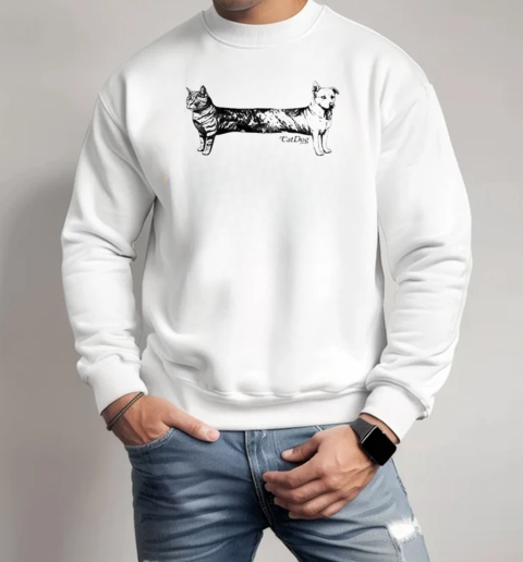 Cat And Dog Make Catdog  Unisex Sweatshirt