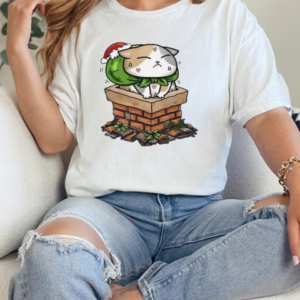 Cat Stuck In Chimney Christmas  Classic Women's T-shirt