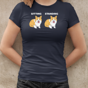 Corgi Sitting And Standing  Classic Women's T-shirt