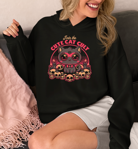 Cute Cat Cult  Funny Occultism Gift  Unisex Hoodie