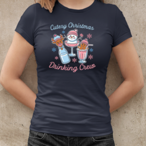 Cutesy Christmas Drinking Crew  Classic Women's T-shirt