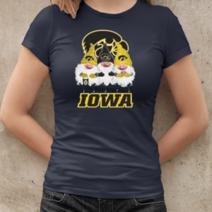 Gnomes Iowa Hawkeyes Merry Christmas 2024  Classic Women's T-shirt