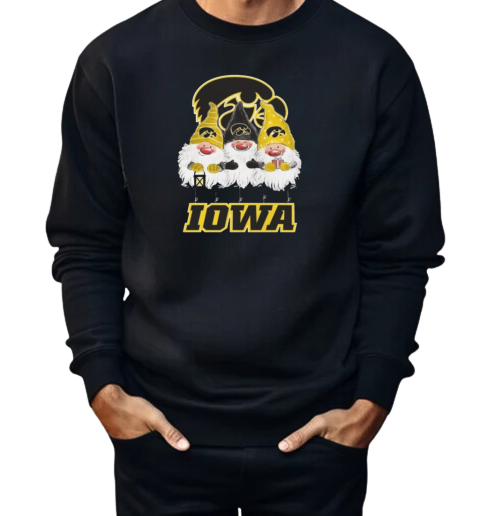 Gnomes Iowa Hawkeyes Merry Christmas 2024  Unisex Sweatshirt