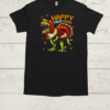 Happy Thanksgiving T Rex Dinosaur And Turkey  Classic Men's T-shirt