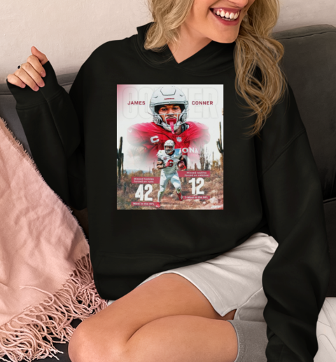 James Conner Arizona Cardinals NFL Missed Tackles Forced On Runs 42 Most In The NFL  Unisex Hoodie