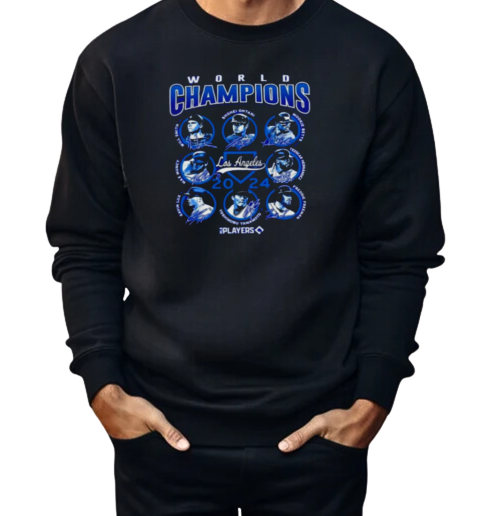 Los Angeles Dodgers Royal 2024 World Series Champions Player  Unisex Sweatshirt