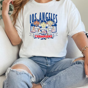 Los Angeles Dodgers baseball world champions caricatures  Classic Women's T-shirt