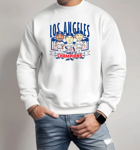 Los Angeles Dodgers baseball world champions caricatures  Unisex Sweatshirt