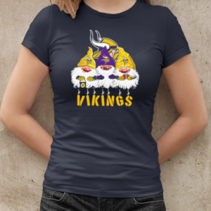 Merry Christmas Gnomies Minnesota Vikings Christmas 2024  Classic Women's T-shirt