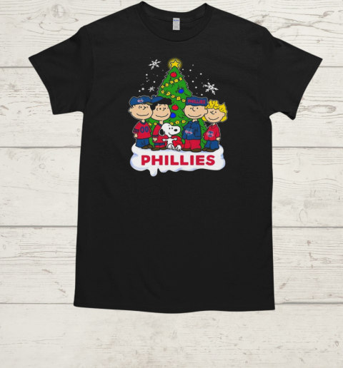 Philadelphia Phillies Snoopy Peanuts Christmas 2024 T-Shirt