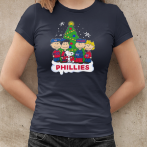 Philadelphia Phillies Snoopy Peanuts Christmas 2024  Classic Women's T-shirt