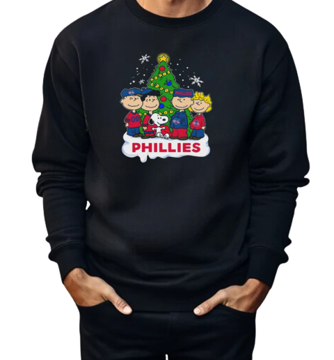 Philadelphia Phillies Snoopy Peanuts Christmas 2024  Unisex Sweatshirt