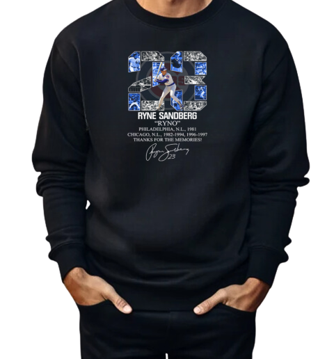 Ryne Sandberg 23 Ryno Philadelphia Phillies Chicago Cubs Thank You For The Memories  Unisex Sweatshirt