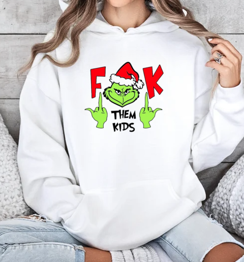 Santa Grinch fuck them kids Christmas 2024  Unisex Hoodie