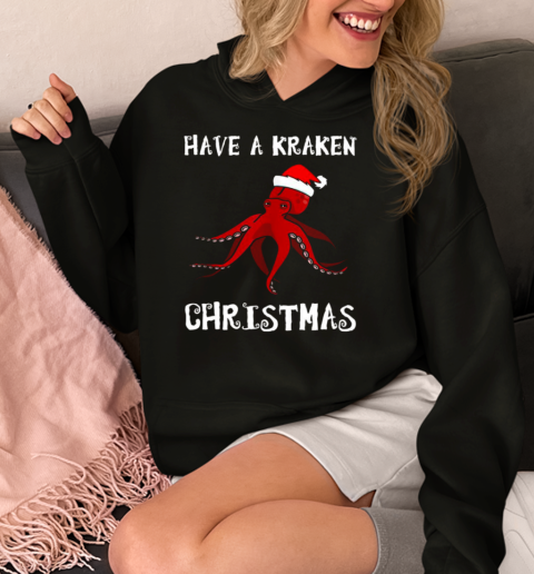 Santa hat have a kraken Christmas 2024  Unisex Hoodie