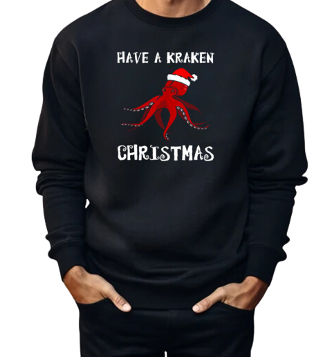 Santa hat have a kraken Christmas 2024  Unisex Sweatshirt