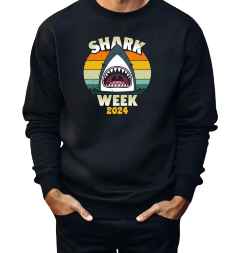 Shark Week 2024 Distressed Vintage Summer  Unisex Sweatshirt